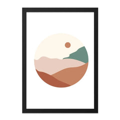 Minimalist Landscape Wall Art, Boho Mountain Print, Neutral Tone Art, Earthy Wall Decor, Abstract Mountain Wall Art - Tawshia