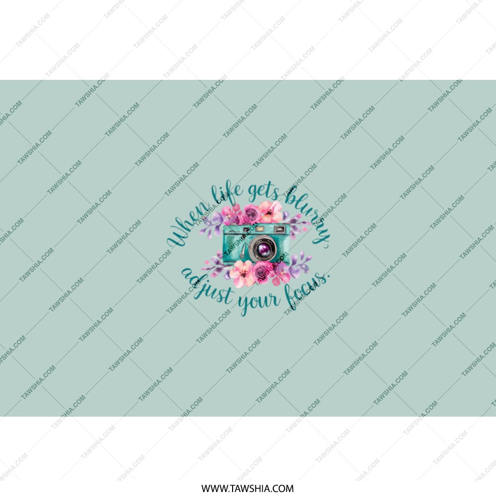 Camera Tumbler, Photographer Gift, Focus Tumbler, Floral Camera Design, Inspirational Tumbler, Gift for Her, Photo Tumbler, Tumbler with - Tawshia