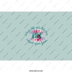Camera Tumbler, Photographer Gift, Focus Tumbler, Floral Camera Design, Inspirational Tumbler, Gift for Her, Photo Tumbler, Tumbler with - Tawshia