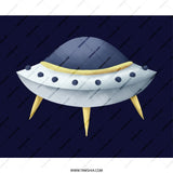 UFO Mouse Pad, Flying Saucer Design, Alien Spaceship Art, Sci-Fi Gift, Unique Desk Accessory, Computer Mousepad, Gamer Gift - Tawshia