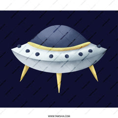 UFO Mouse Pad, Flying Saucer Design, Alien Spaceship Art, Sci-Fi Gift, Unique Desk Accessory, Computer Mousepad, Gamer Gift - Tawshia