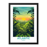Atlantic Forest Wall Art, Tropical Jungle Print, Nature Landscape Decor, Sunset Scenery Poster, Greenery Artwork, Home Office Decor - Tawshia