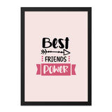 Best Friends Wall Art, Power, Friendship Gift, Cute Wall Decor, Bestie Gift, Minimalist Art, Inspirational Print, Home Decor, Wall Art - Tawshia
