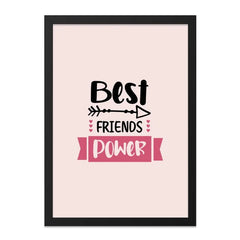 Best Friends Wall Art, Power, Friendship Gift, Cute Wall Decor, Bestie Gift, Minimalist Art, Inspirational Print, Home Decor, Wall Art - Tawshia