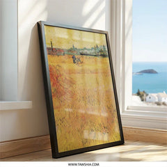 Van Gogh Wheatfield, Sheaves of Wheat Wall Art, Classic Art Print, Impressionist Artwork, Dutch Masters Painting, Golden Field Fine Art - Tawshia