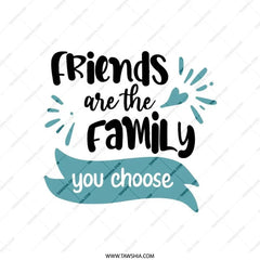 Friends Are Family Pillow, Best Friend Gift, Friendship Decor, Chosen Family Cushion, Home Decor, Decorative Pillows, Motivational - Tawshia