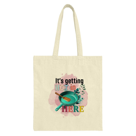 Cooking Humor Tote, Funny Chef Gift, Kitchen Pun, Getting Hot In Here, Kitchen Decor, Foodie Gift, Cute Grocery Bag, Reusable Bag - Tawshia