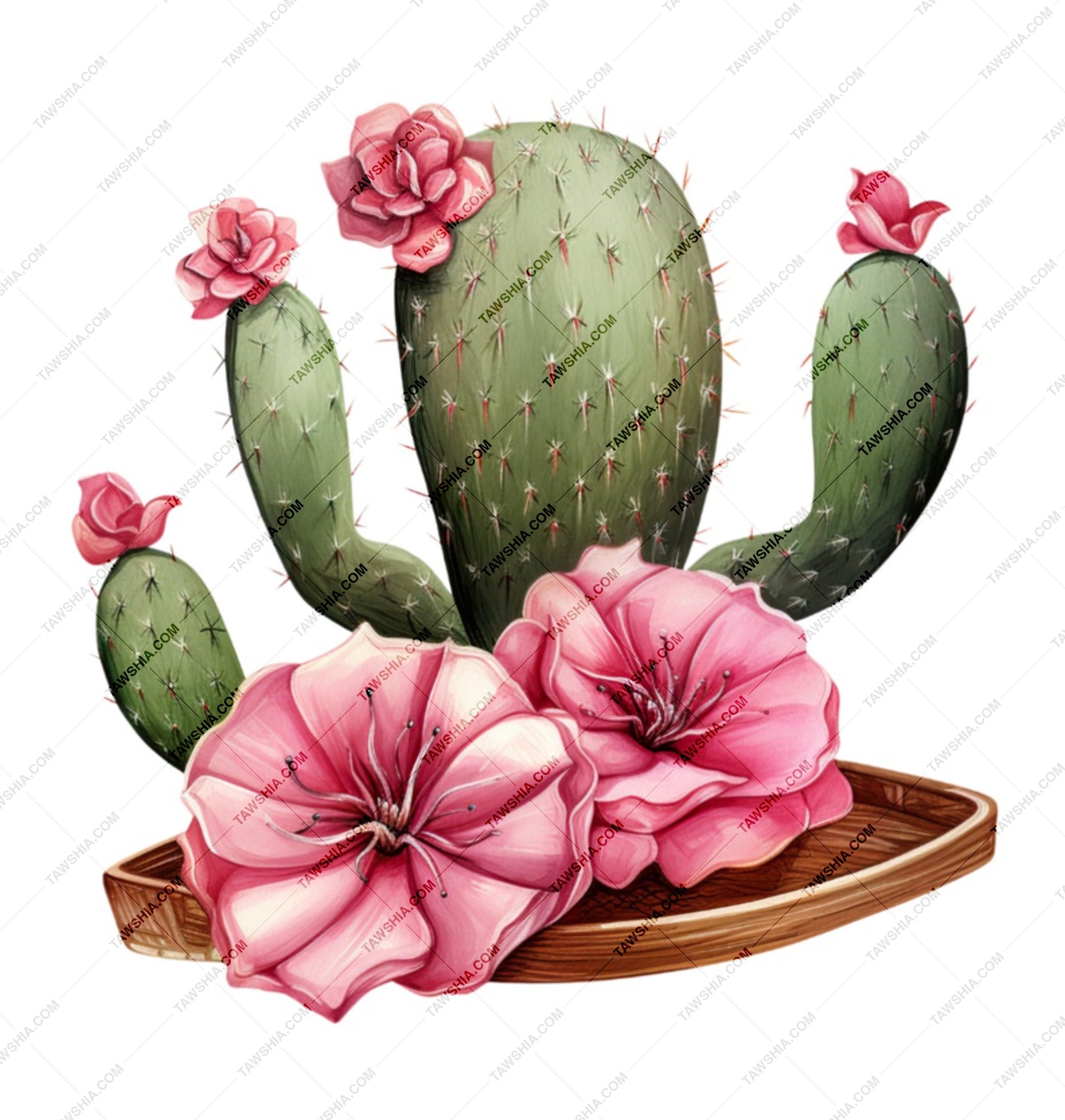 Cactus Mug, Floral Cactus, Desert Mug, Pink Flowers Mug, Succulent Mug, Nature Inspired Mug, Botanical Mug, Unique Mug - Tawshia