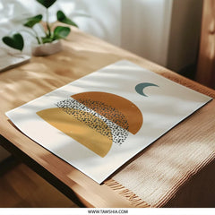Abstract Moon Photographic Print, Modern Art Poster, Geometric Wall Decor, Boho Home Art, Minimalist Print, Living Room Art, Housewarming - Tawshia