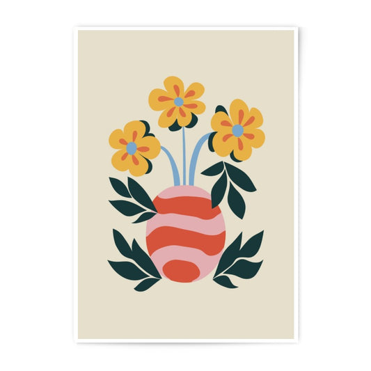 Floral Photographic Print, Vase Art Print, Botanical Wall Decor, Flower Still Life Art, Home Decor, Colorful Art Print - Tawshia