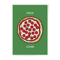 Pizza Lover Photographic Print, Food Art Print, Kitchen Decor, Funny Wall Art, Pizza Illustration, Minimalist Design, Home Decor - Tawshia