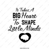 Teacher Appreciation Tote Bag, Big Heart Little Minds, Educator Gift Bag, Teacher Thank You Gift, Inspirational Tote Bag for Teachers - Tawshia