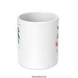Vintage Pink Rose Mug, Floral Coffee Mug, Botanical Print, Gift Idea, Tea Cup, Flower Mug, Elegant Design, Unique Coffee Cup - Tawshia