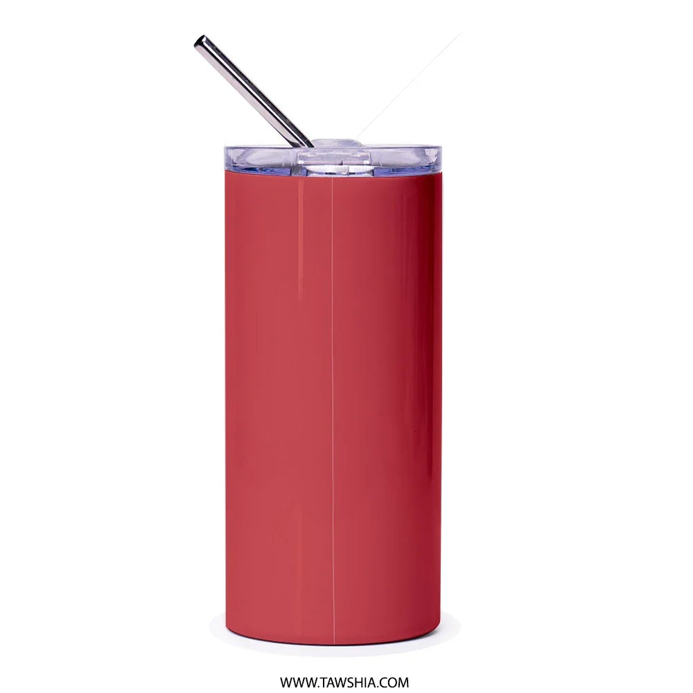 Sleek Red Tumbler with Straw Perfect for Any Drink product type