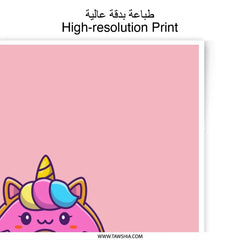 Unicorn Donut Photographic Prints, Cute Food Art, Kawaii Decor, Playful Prints, Sweet Treat Art, Pastel Pink Art, Kids Room Decor - Tawshia