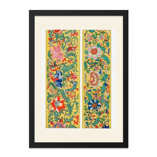 Vintage Floral Wall Art, Antique Botanical Print, Colorful Flower Decor, Retro Asian Art, Eclectic Home Decor, Gallery Wall Art - Tawshia