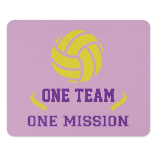 Volleyball Mouse Pad, One Team One Mission, Sports Gift Idea, Desk Accessory, Motivational Quote, Ergonomic Design, Team Spirit - Tawshia