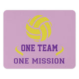 Volleyball Mouse Pad, One Team One Mission, Sports Gift Idea, Desk Accessory, Motivational Quote, Ergonomic Design, Team Spirit - Tawshia