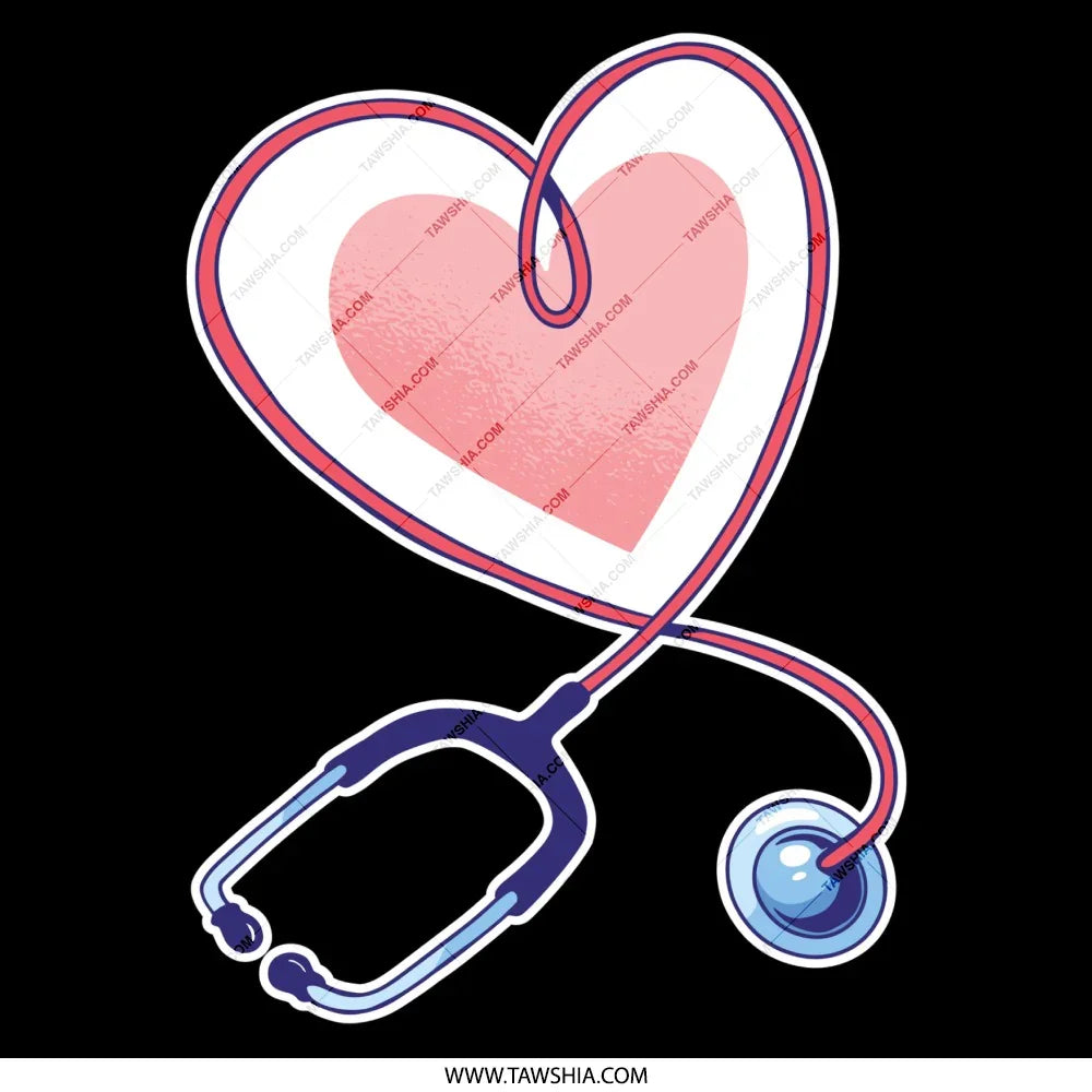 Heart Shape with Stethoscope Design Medical product