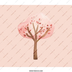 Tree Backpack, Pink Tree Backpack, Nature Lover Gift, Watercolor Tree Backpack, Aesthetic Backpack, School Backpack, Everyday Backpack - Tawshia