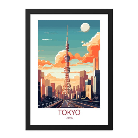 Tokyo Japan Wall Art, Cityscape Print, Tower Art, Travel Poster, Urban Decor, Modern Art, Japan Art Print, Unique Gift Idea, Home Decoration - Tawshia
