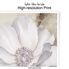 Floral Photographic Print, Anemone Flower Art, Neutral Home Decor, Flower Wall Art, Botanical Photo Print, Modern Floral Print, Fine Art - Tawshia