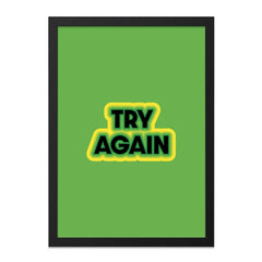 Try Again Wall Art, Motivational Decor, Minimalist Print, Encouragement Poster, Positive Affirmation, Office Decor, Inspiring Artwork - Tawshia