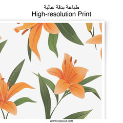 Orange Lily Photographic Print, Floral Wall Art, Botanical Decor, Flower Photography, Elegant Home Decor, Fine Art Print, Floral Art Print - Tawshia