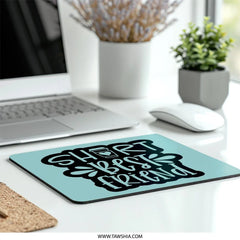Short Best Friend Coffee Mouse Pad, Unique Friendship Gift, Gift for Best Friend, Computer Accessories, Cute Desk Decor, Mousepad - Tawshia