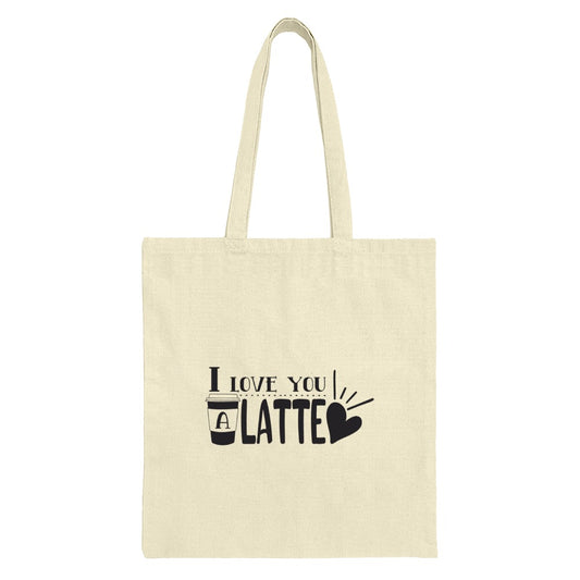 I Love You Latte Tote Bag, Coffee Lover Gift, Cute Tote Bag, Funny Tote Bag, Gift for Her, Valentine's Day Gift, Everyday Tote Bag - Tawshia