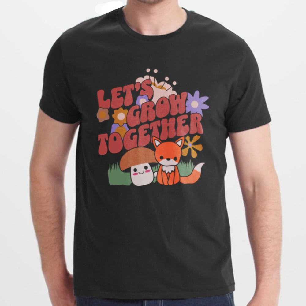 Let's Grow Together Mushroom Fox Graphic Tee product