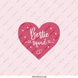 Bestie Squad Pocket Mirror, Gift for Best Friend, Cute Heart Design, Makeup Mirror, Travel Mirror, Compact Mirror, Friendship Gift - Tawshia