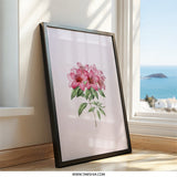 Azalea Wall Art, Floral Print, Pink Flower Artwork, Botanical Home Decor, Elegant Wall Hanging - Tawshia