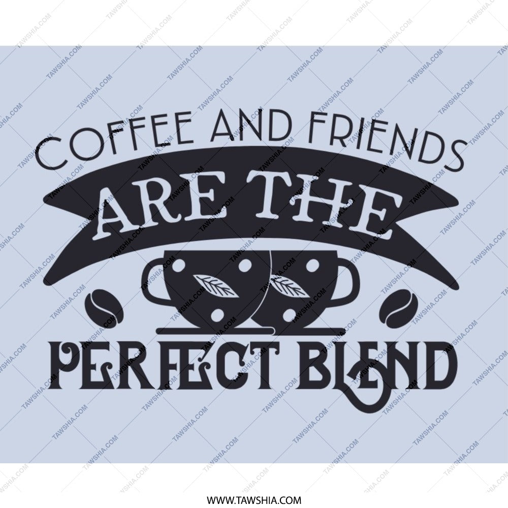 Coffee And Friends Mouse Pad, Perfect Blend Design, Funny Office Decor, Coffee Lover Gift, Computer Accessory, Cute Desk Mat - Tawshia