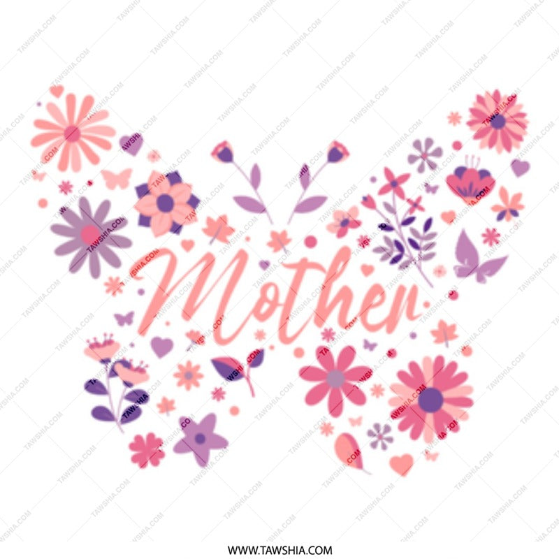Beautiful Floral Design with Mother Butterfly product