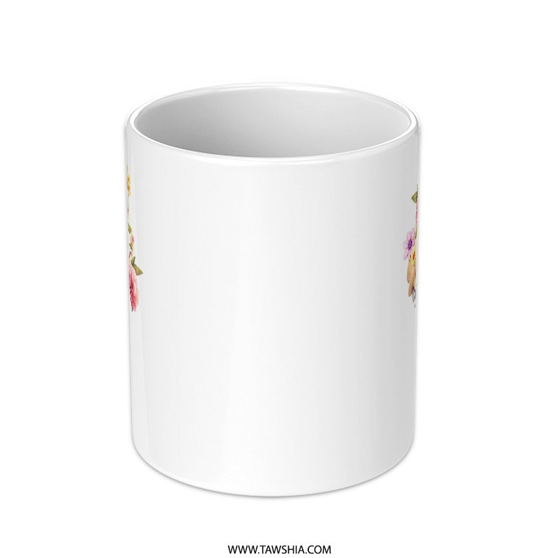 Floral Ice Cream Cone Mug, Cute Mug, Coffee Mug, Tea Mug, Unique Design Mug, Gift Mug, Flower Mug, Food Mug, Drinkware Mug (134) - Tawshia