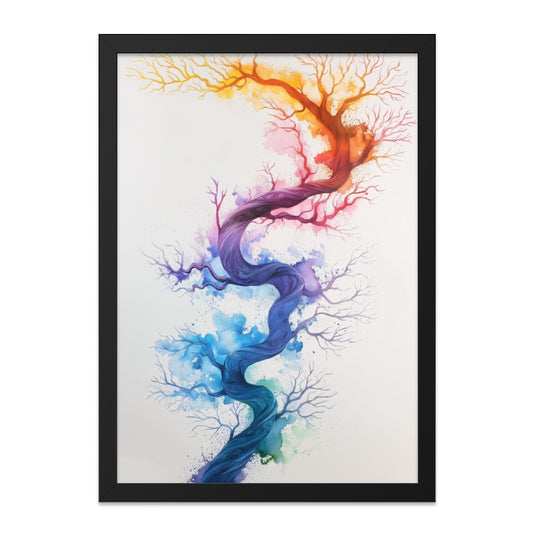 Watercolor Tree Wall Art, Colorful Tree Print, Abstract Tree Decor, Nature Art Print, Unique Tree Artwork, Modern Wall Hanging - Tawshia