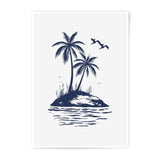 Tropical Island Photographic Print, Palm Tree Art, Beach Decor, Coastal Wall Art, Summer Vibes, Minimalist Art, Island Life, Vacation Home - Tawshia