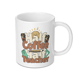 Half Coffee Half Teacher Mug, Teacher Appreciation Gift, Funny Teacher Gift, Coffee Lover Mug, Educator Gift, Teacher Present - Tawshia