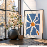 Abstract Sun Wall Art, Minimalist Print, Geometric Wall Decor, Modern Art Print, Home Decor Gift Idea - Tawshia