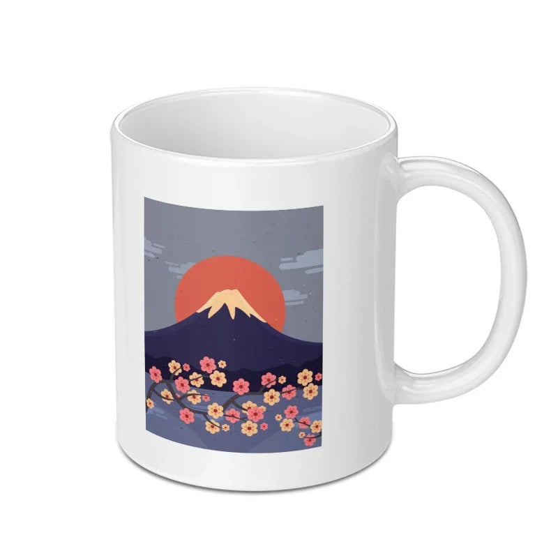 Beautiful Mt. Fuji and Cherry Blossom Mug product type