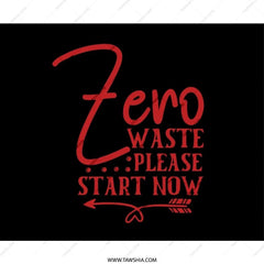 Zero Waste Mouse Pad, Start Now, Eco Friendly, Red Design, Unique Gift, Office Decor, Computer Accessory, Desk Mat, Motivational Quote - Tawshia