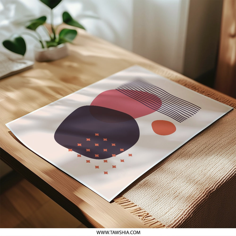Abstract Photographic Print, Modern Wall Art, Minimalist Decor, Geometric Shapes Print, Home Decor, Living Room Art, Office Art - Tawshia