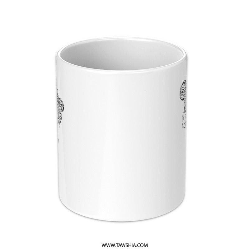 Intricate Patterned White Coffee Mug product
