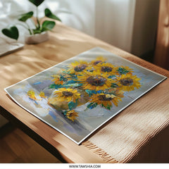 Sunflower Photographic Print, Flower Art Print, Floral Photography, Summer Decor, Kitchen Wall Art, Botanical Print - Tawshia