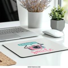 You Are A Reason To Smile Mouse Pad, Pink Camera Art Mousepad, Office Decor Mousepad, Inspirational Quote Mouse Pad, Gift Idea - Tawshia