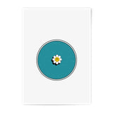 Smiley Daisy Photographic Prints, Funky Art Print, Retro Flower Decor, Happy Home Decor, Cute Wall Art, Minimalist Circle Print - Tawshia