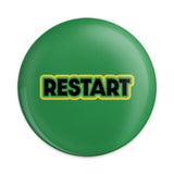 Restart Pinback Button, Reset Button, Gaming Button, Programmer Gift, Funny Pin, Nerdy Button, Geeky Accessory, Motivation Badge - Tawshia