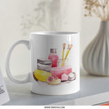 Spa Day Mug, Watercolor Art Mug, Self Care Mug, Pamper Mug, Beauty Mug, Unique Mug, Gift for Her, Relaxing Mug, Artistic Mug SKU: MG10004198 - Tawshia