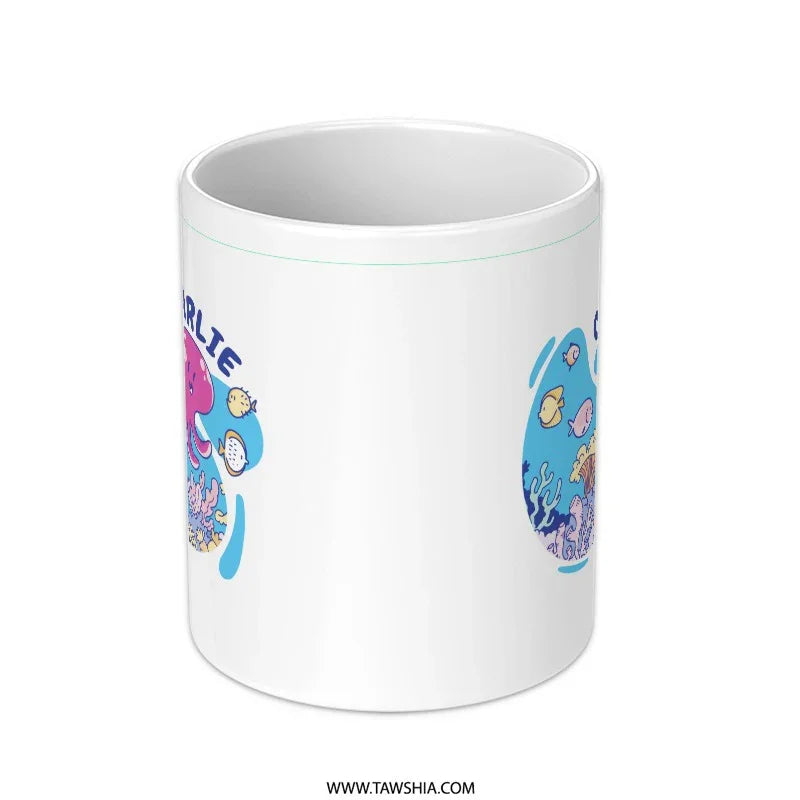 Colorful Underwater Sea Life Print Design Mug product